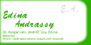 edina andrassy business card